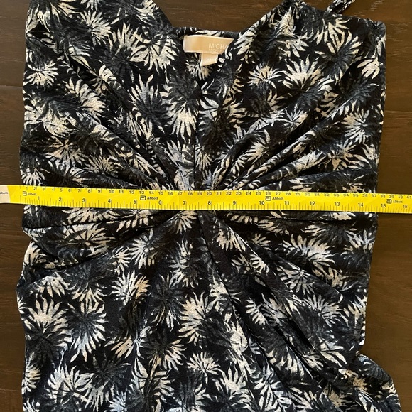 NWT Michael Kors Palm-Print Midi Dress with chain straps size M - Picture 15 of 15